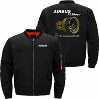 Thumbnail for AIRBUS A320 CFM International LEAP Ma-1 Bomber Jacket Flight Jacket Aviator Jacket THE AV8R