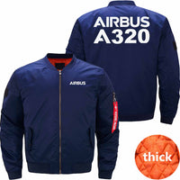 Thumbnail for AIRBUS A320  Ma-1 Bomber Jacket Flight Jacket Aviator Jacket THE AV8R