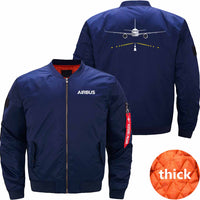 Thumbnail for AIRBUS A320 Runway Ma-1 Bomber Jacket Flight Jacket Aviator Jacket THE AV8R