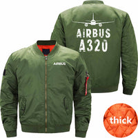 Thumbnail for AIRBUS A320 Ma-1 Bomber Jacket Flight Jacket Aviator Jacket THE AV8R